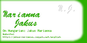 marianna jakus business card